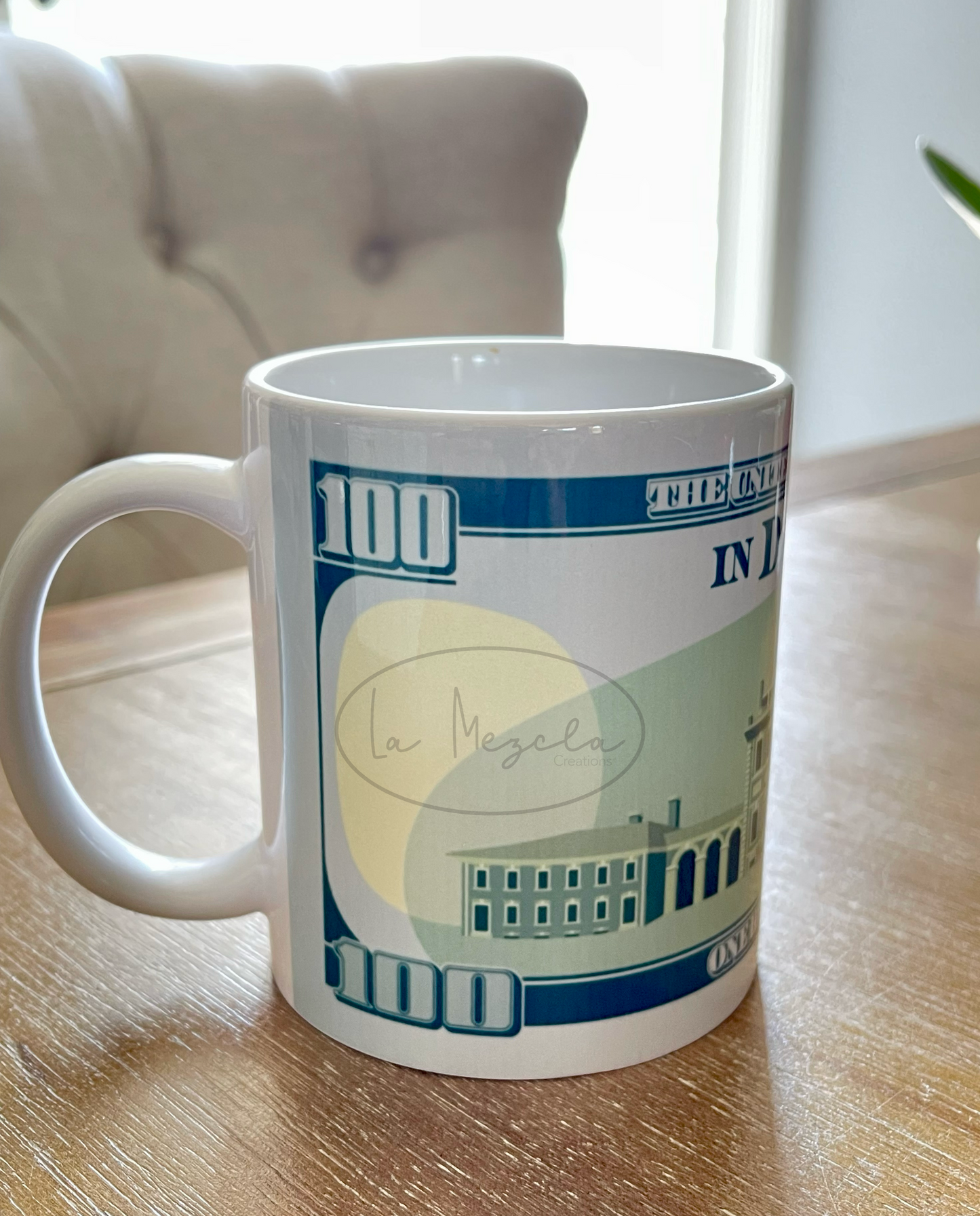 In Dad We Trust (100 Dollar Bill) Mug, 100 Dollar Bill Mug, Fathers Day Mug, Best Dad Mug, Best Dad Coffee Cup, Dad Tea Mug