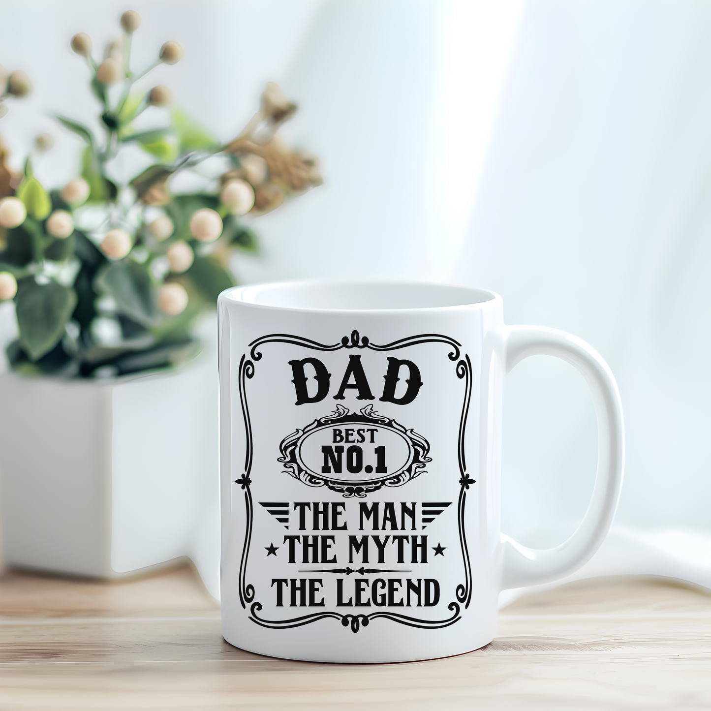 No. 1 Dad, The Man, The Myth The Legend Mug, Self Love, Best Dad Coffee Mug, Dad Tea Mug